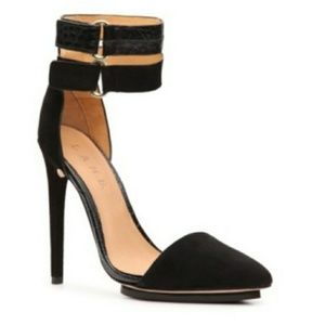 L.A.M.B Oxley Blk/Suede Pump
